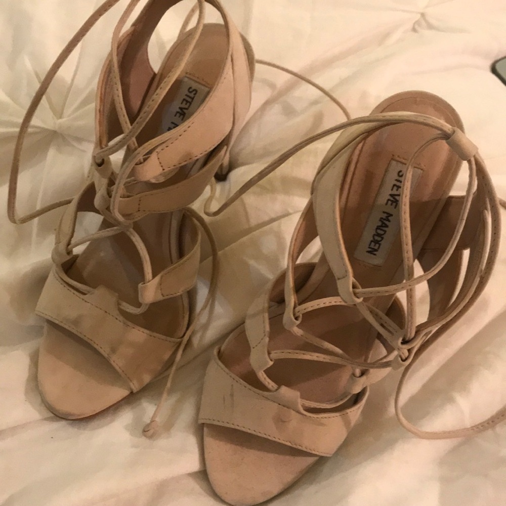 Steve Madden Nude Strappy Heels
